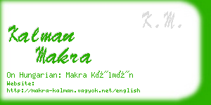 kalman makra business card